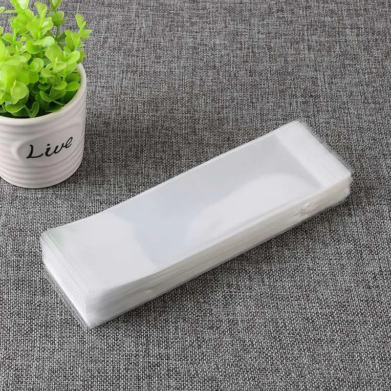 100 шт. прозрачная пластиковая самоклеящаяся сумка маленькая миниатюрная