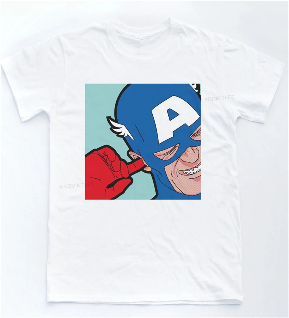 Капитан Америка забавная поп художественная безрукавка комиксов футболка со
