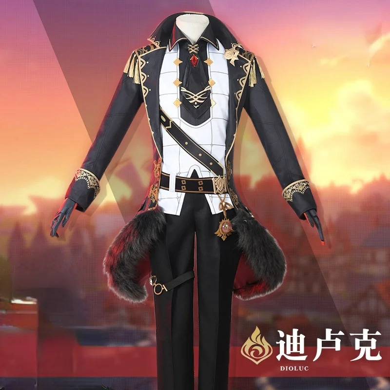 

New Arrival Game Cosplay Diluc Costume Diluc Cosplay Genshin Impact Cosplay Halloween Party Customs