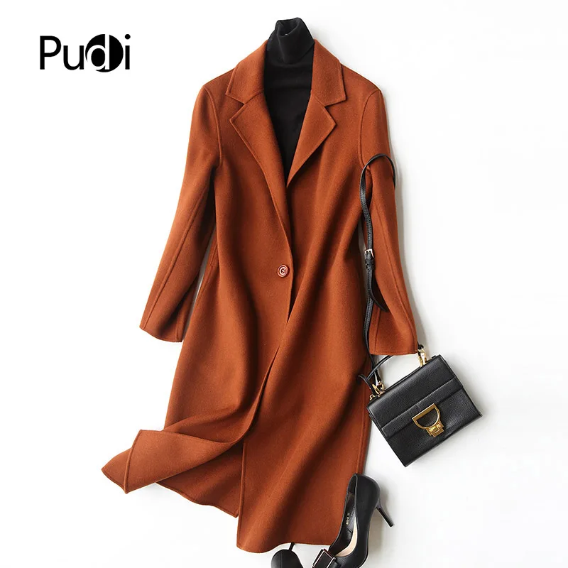 

Женское шерстяное пальто A37002, зимнее теплое пальто из полиэстера с воротником