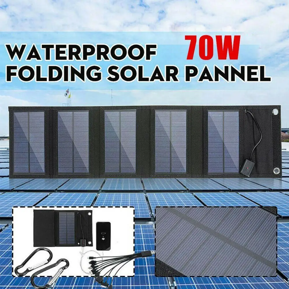 

Solar Mobile Phone Charging Folding Board Outdoor Camping Riding Emergency Phones Charging For Mobile Emergency Mountaineer L4N2