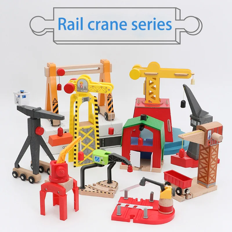 

Universal Accessories Educational Toy Wooden Track Railway Bridge Tower Compatible All Wood Train Track Biro Track Toys for Kids