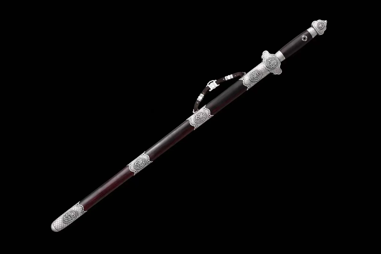 Метеоритный меч Небесный Железный дракон Инь Longquan мастер один длинный тройной