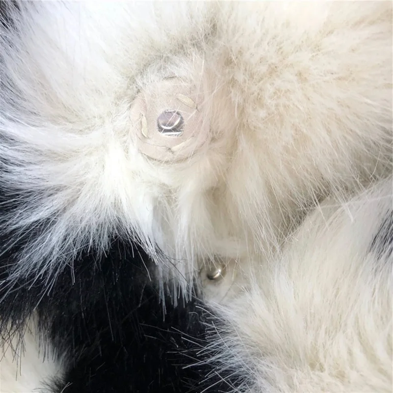 Faux Fur Coat Loose Love Stand-up Collar Women's Eco-coat  Synthetic Fur Jackets Winter Plush Jacket Clothes Korea Ladies