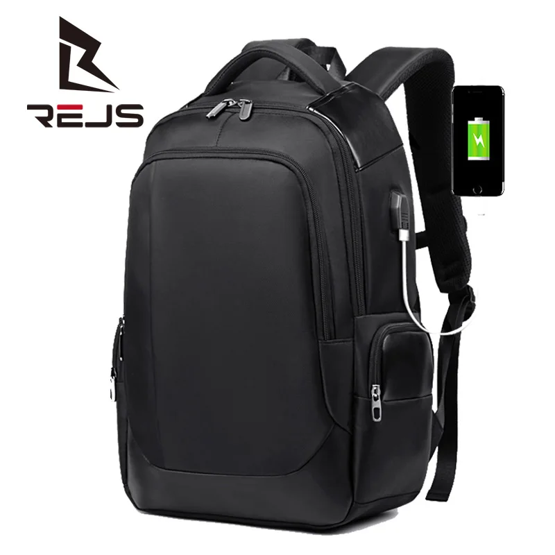

REJS LANGT Business Backpack Men 15.6 Inch Laptop Backpack with Charging Large Capacity Travel Daypack Mochila Anti-Theft Sac