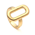 Женское кольцо с геометрическим узором, золотистого цвета