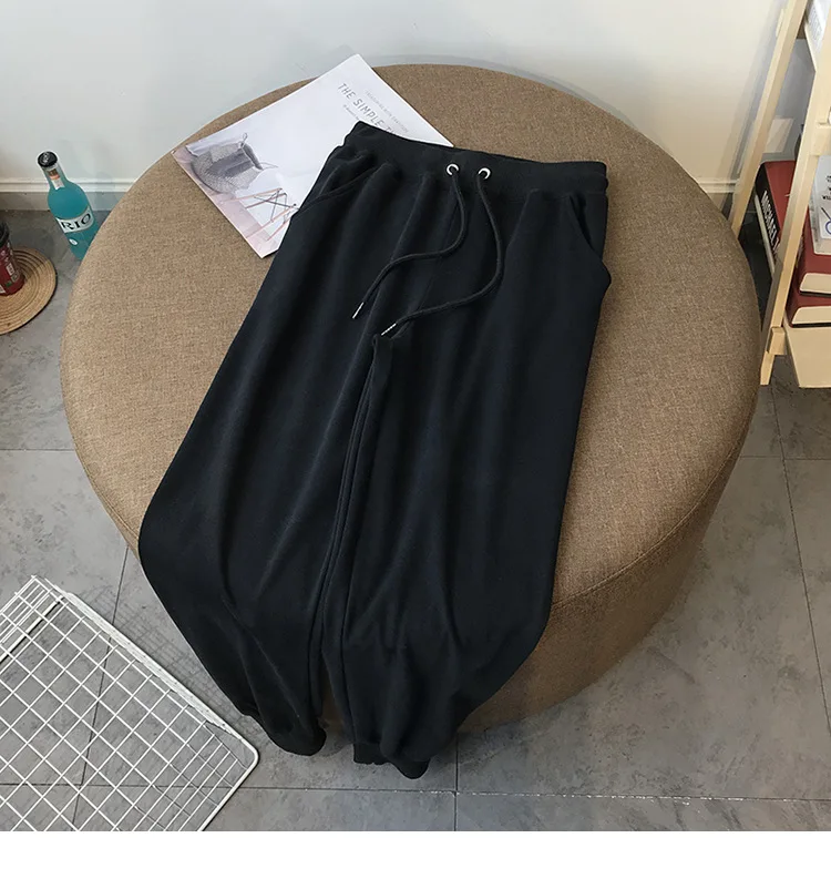 

two-piece spring autumn new zipper hooded sweater top women casual fashion loose sweatshirt solid color long sleeve suit women