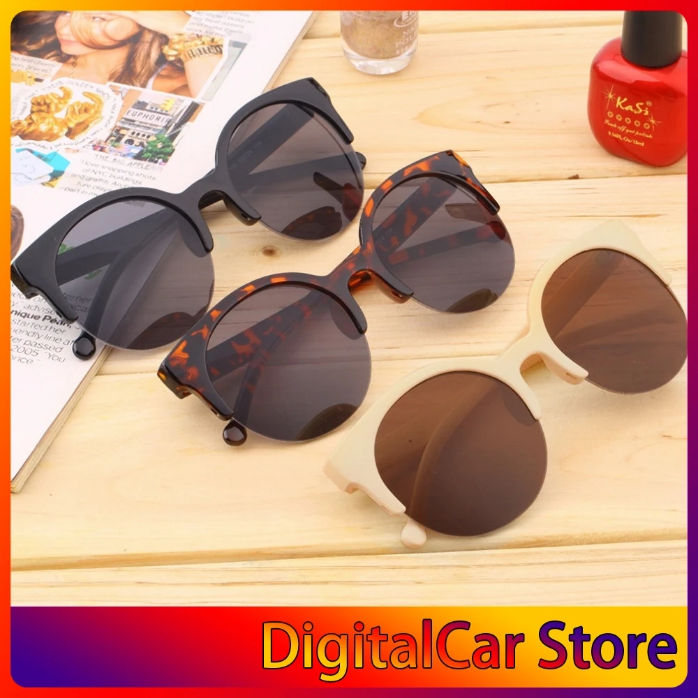 

Солнцезащитные очки унисекс, классические, в круглой оправе, Полуободковые, уникальные, для улицы, для мужчин и женщин