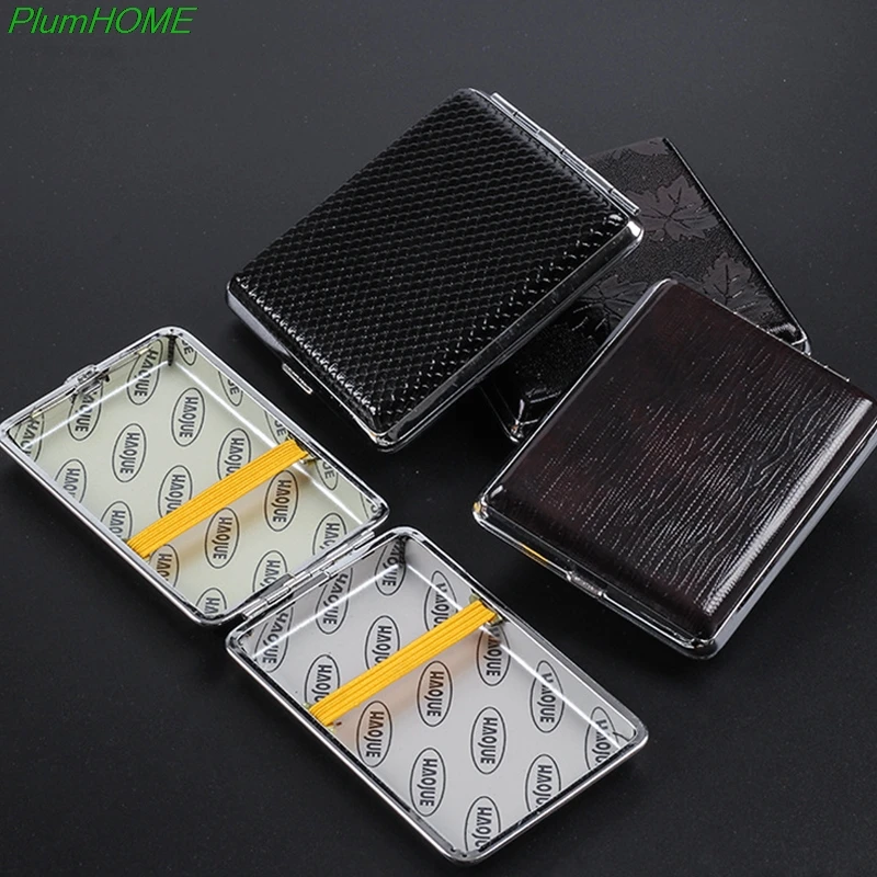 Чехол для курения сигарет классический кожаный металлический чехол табака