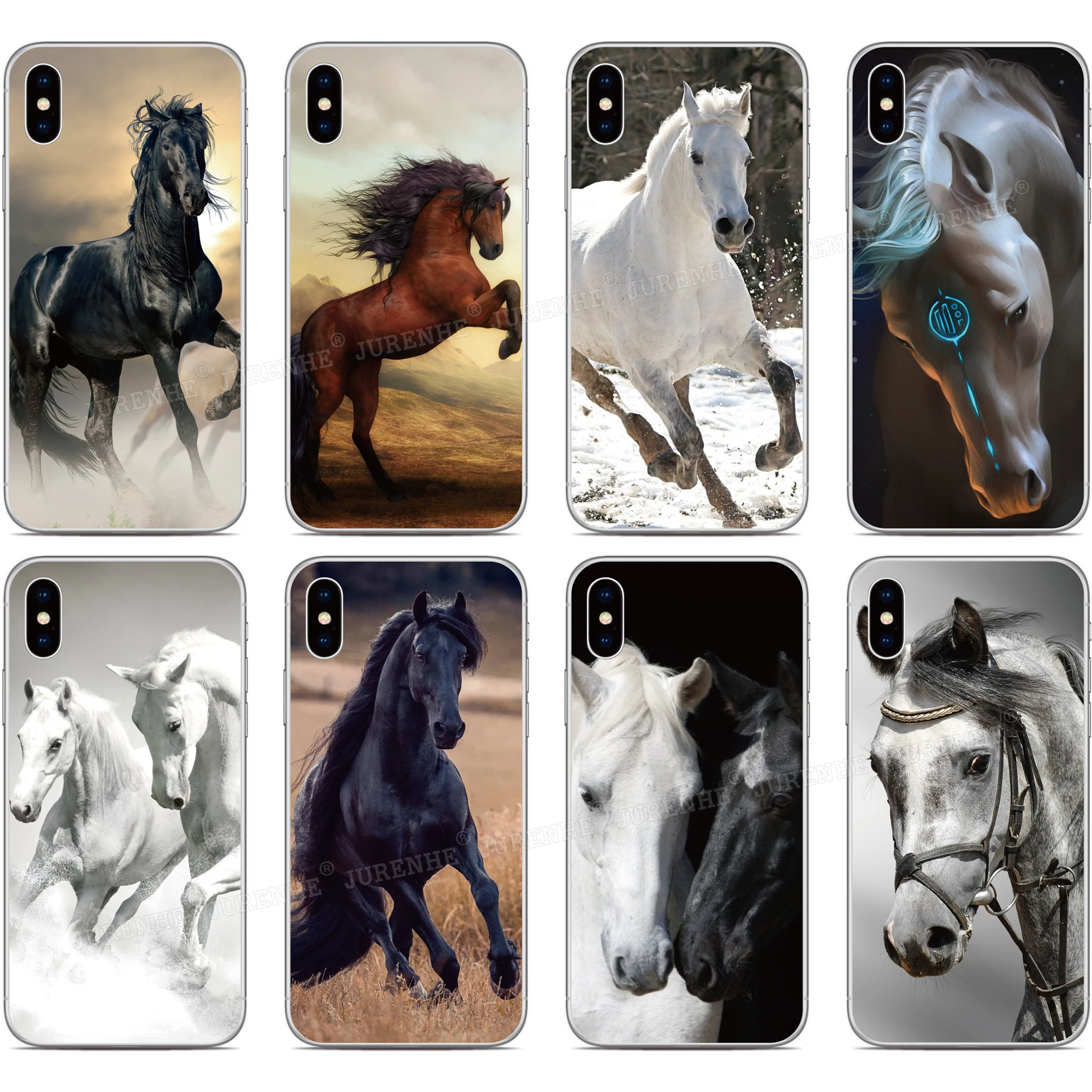 

Black White Horse Silicone Soft Phone Case For Alcatel 1L 1S 3L 2021 1 3C 1C 1X 1V 3V 3X 2019 1A 1B 1SE 2020 Silicone Back Cover
