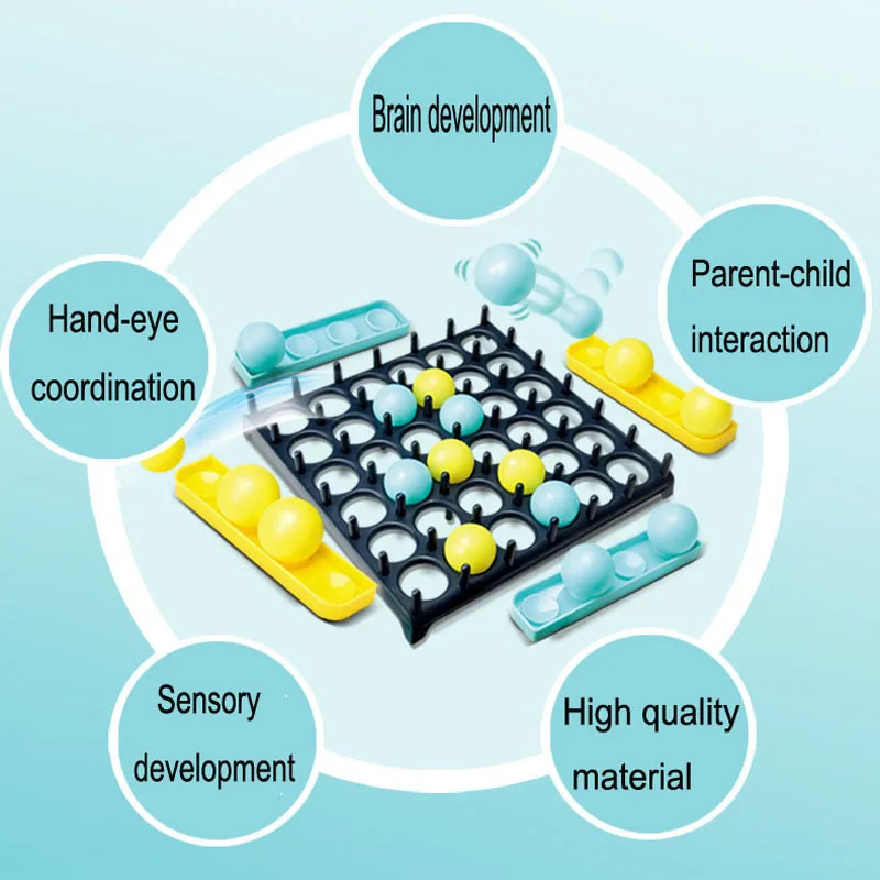 Juego de mesa de pelota de salto para ni&ntilde;os, juego de pelota activada de rebote para familia y fiesta de escritorio, regalo de rebote, 1 Juego-2