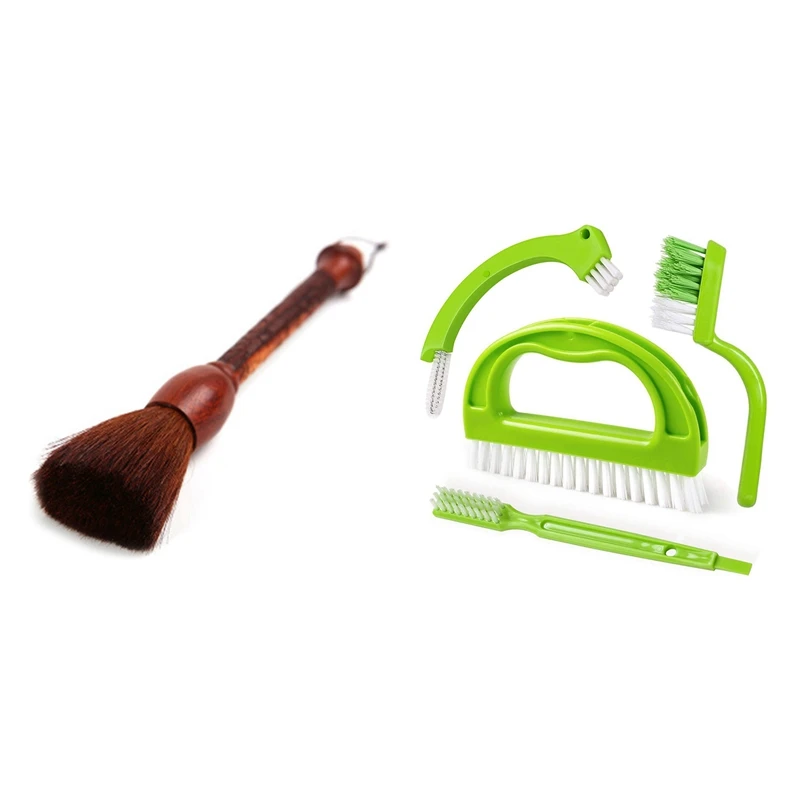 

Chinese Style Cleaning Brush Hand-Carved Dragon Pattern Sandalwood Handle & Grout Brushes (4 In 1) Tile Cleaner Brush