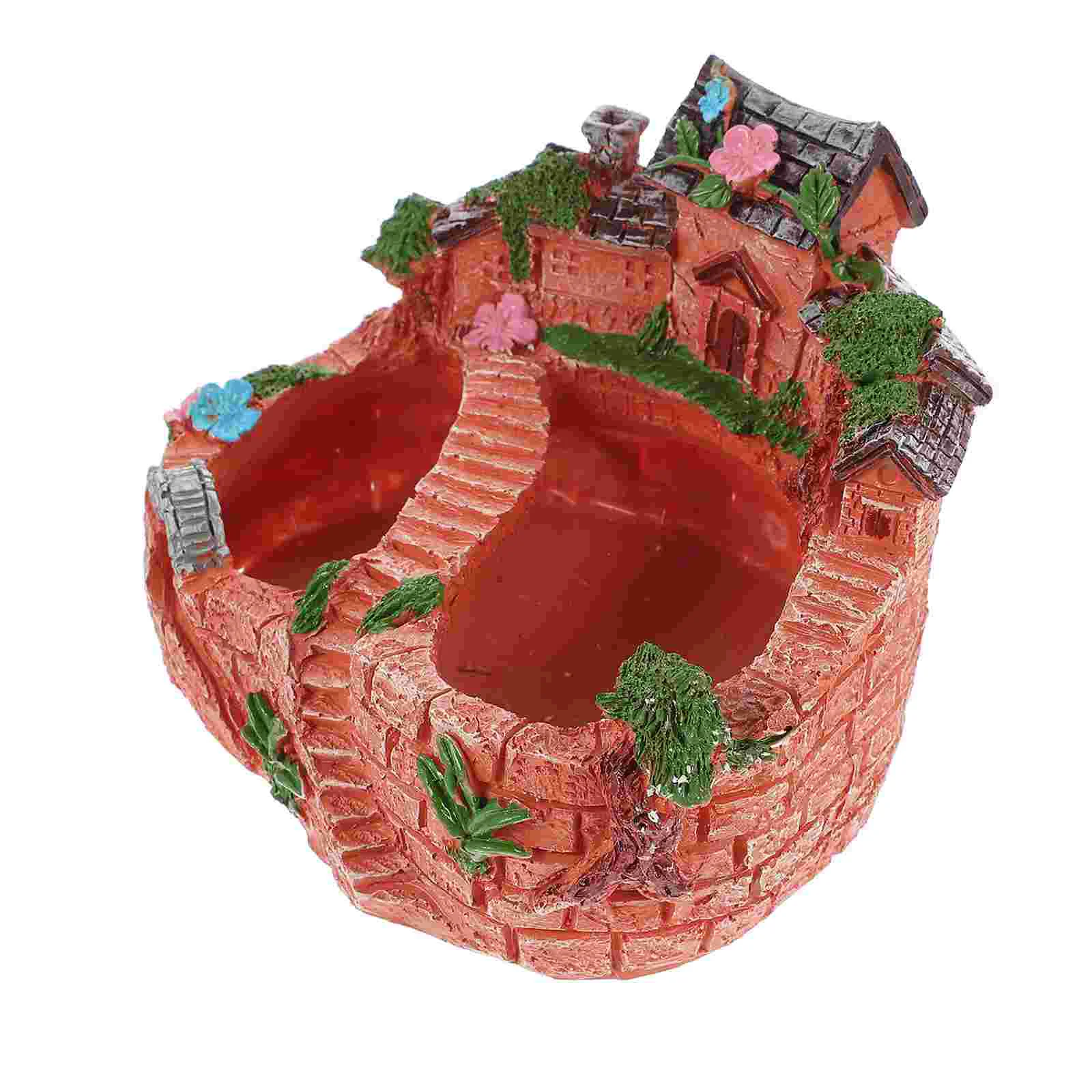 

1 Pc Resin Flower Pot Mini House Flower Pot Simulated House Flower Planter