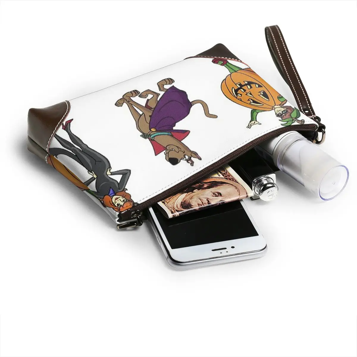 

Scooby Clutch Bag Evening Long Strap Clutch Purse New Beautiful Leather Wallet