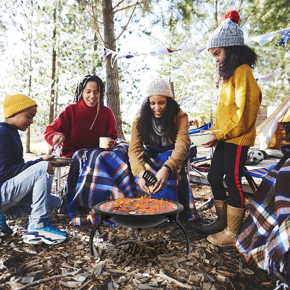 

ZOKOP Portable 21 Inch Charcoal Grill (With Charcoal Net) Carrying Bag BBQ Stove For Outdoor