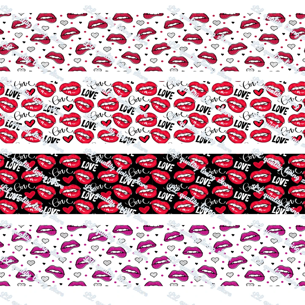 

Корсажная лента WL 50Y 3 дюйма, 75 мм, «любовь, губы»/атласная подарочная упаковка, аксессуары для волос, «сделай сам», украшение банта вечерние, ...