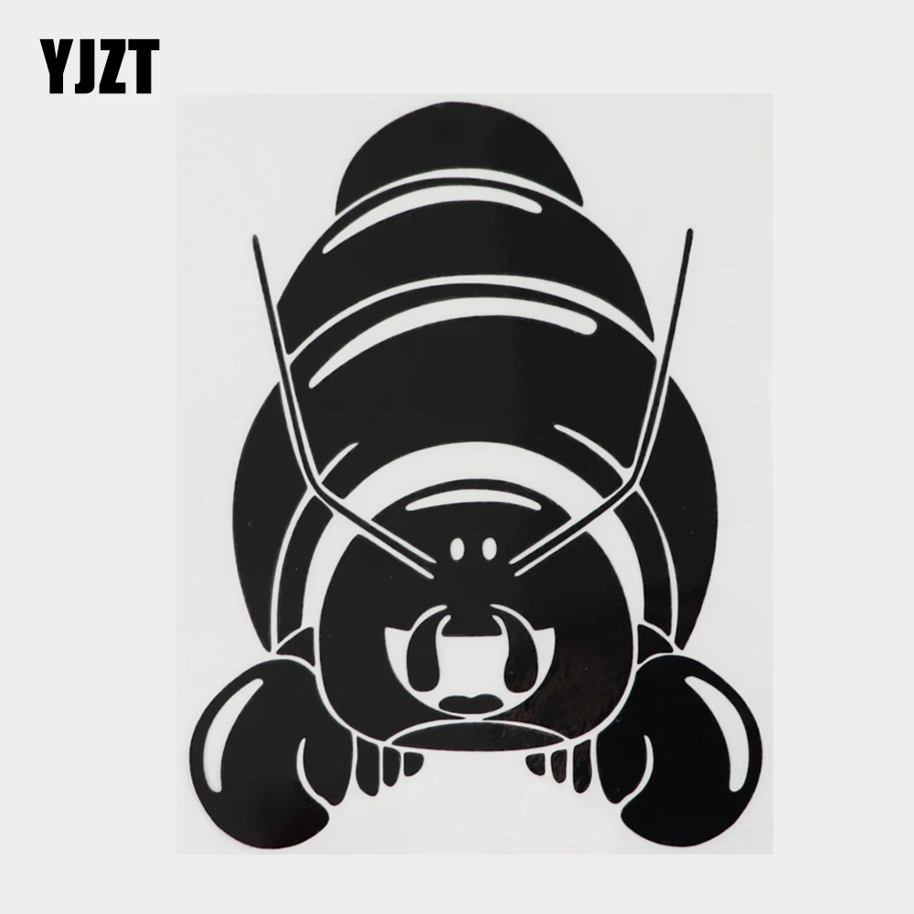 

YJZT 14,2 см × 10,9 см Виниловая наклейка на автомобиль с изображением морских животных и ГРЫЖА-краба 18A-0525