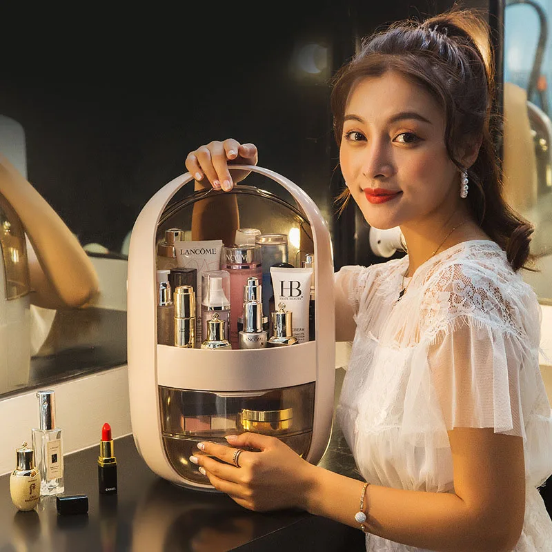 Портативный водонепроницаемый ящик для хранения пыли косметический макияжа