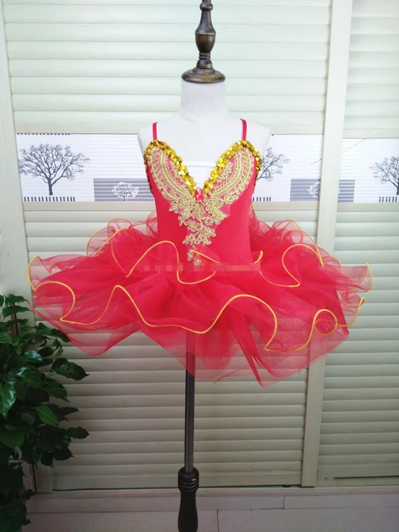 Гимнастический купальник Лебединое озеро для девочек балетная юбка-пачка платье