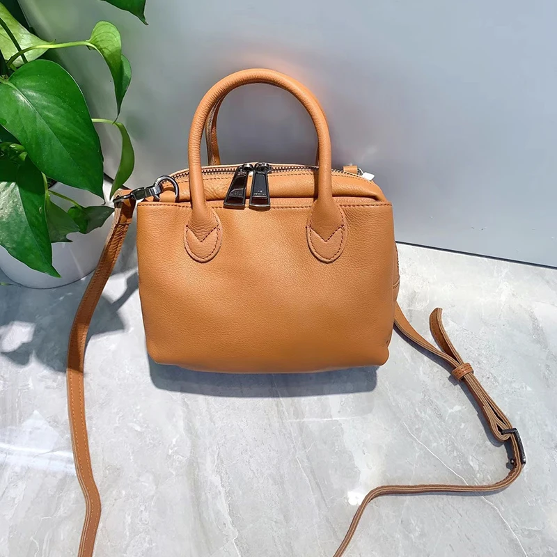 

FELIX&FELICIA Factory Brand Design Women Shoulder Bag Bucket Handbags Quality Genuine Leather Crossbody Tote Bag
