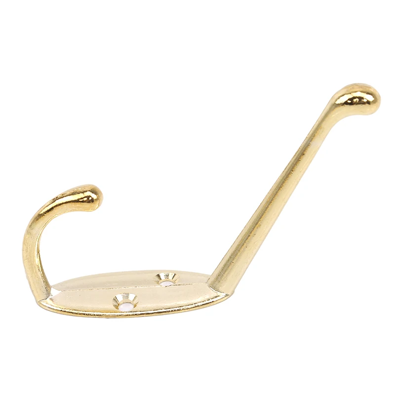 

9 pieces/set Of Household Hooks Black Double Needle Retro Style Practical Multifunctional Hanger Hooks Wall Hanging On The Wall