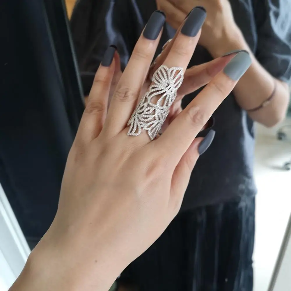 Скидка распродажа в европейском стиле Модный камень циркон полые виде цветов с