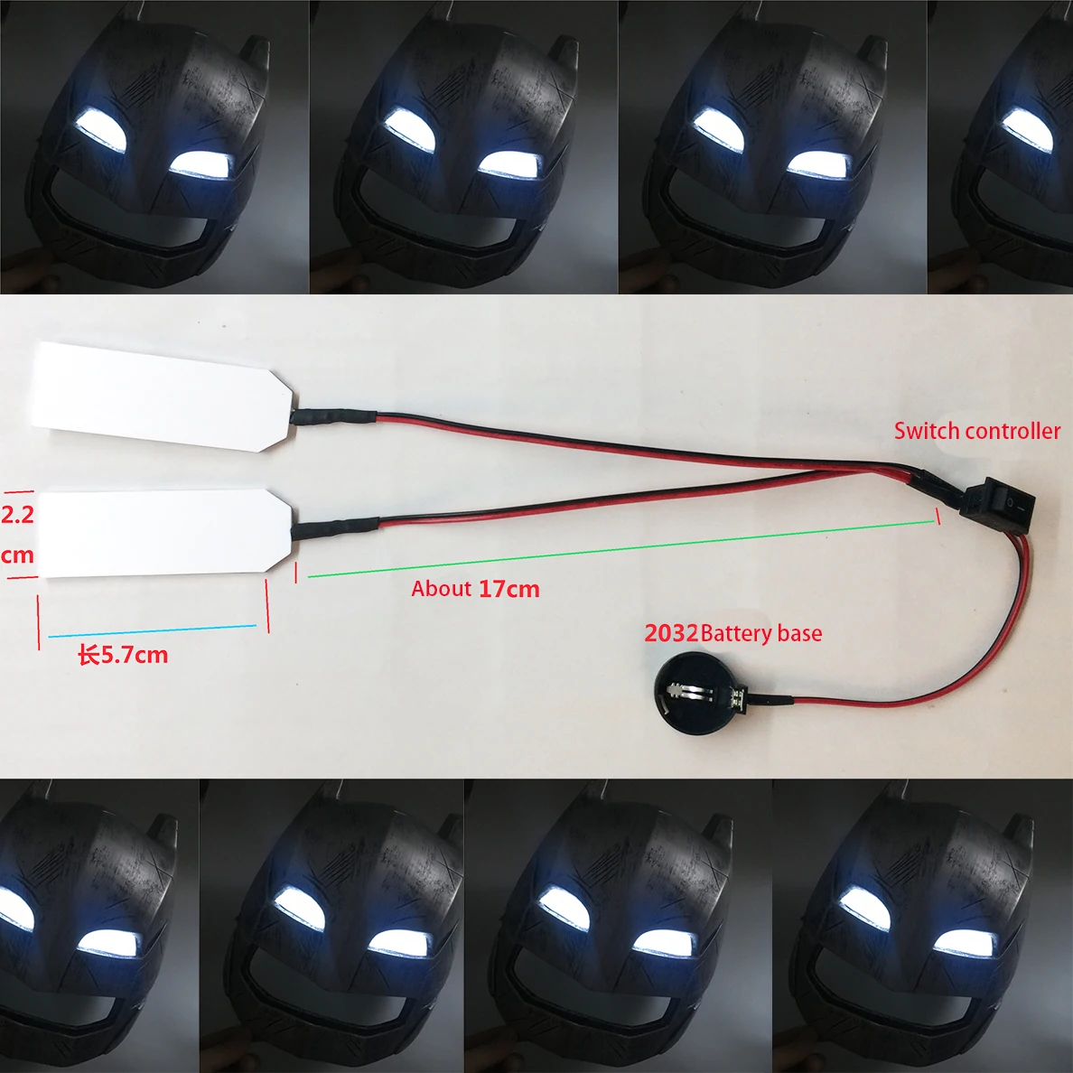 DIY светодиодный светильник глаза Наборы для T'Challa шлем Косплэй к Хэллоуину