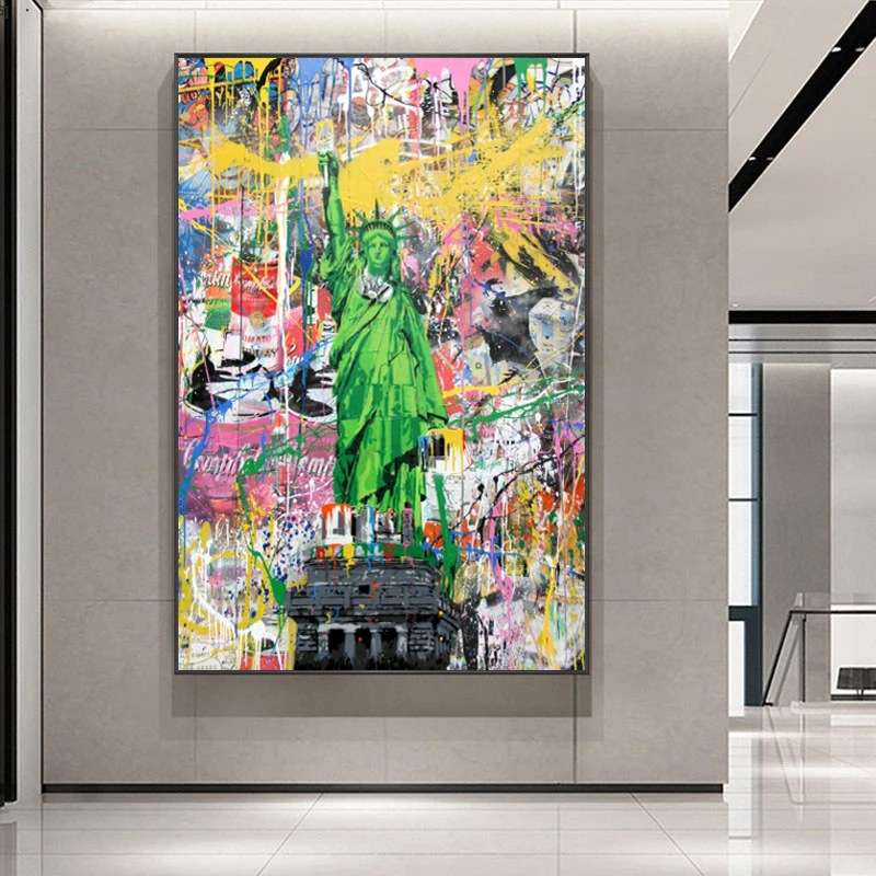 

Statue of Liberty Street Graffiti Art Canvas Paintings Posters and Prints Wall Art Statue of Liberty Pictures Home Decor