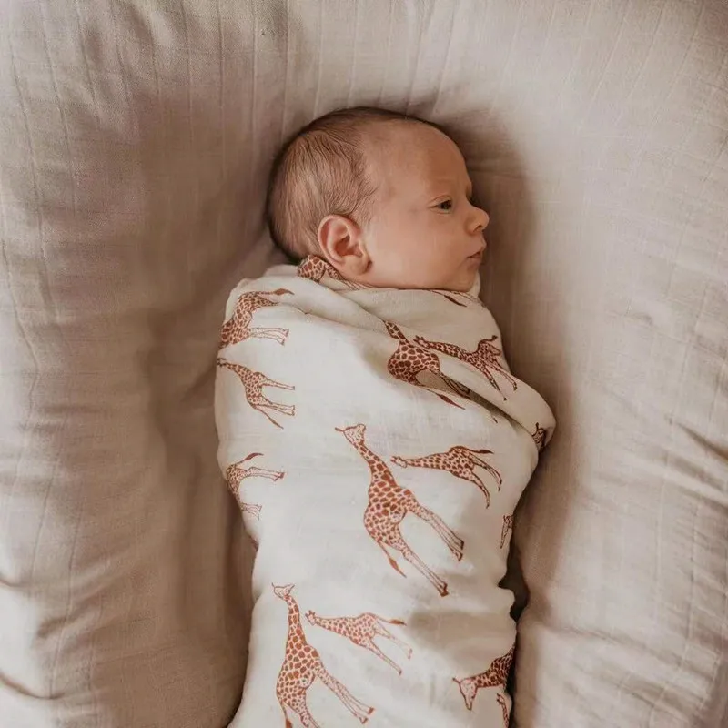 Бамбуковое муслиновое одеяло хлопковое детское банное полотенце для