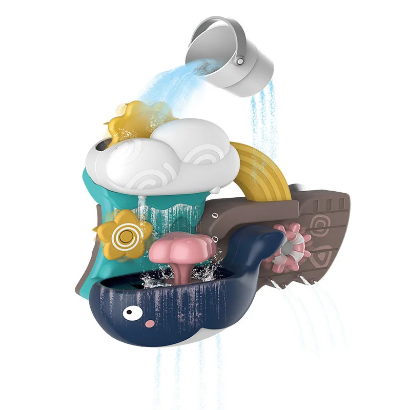

Bath Toys for Kids Water Spray Shower Game Fish Sprinkler Bathroom Swimming Bathing Cute Duck Toys for Baby Gifts