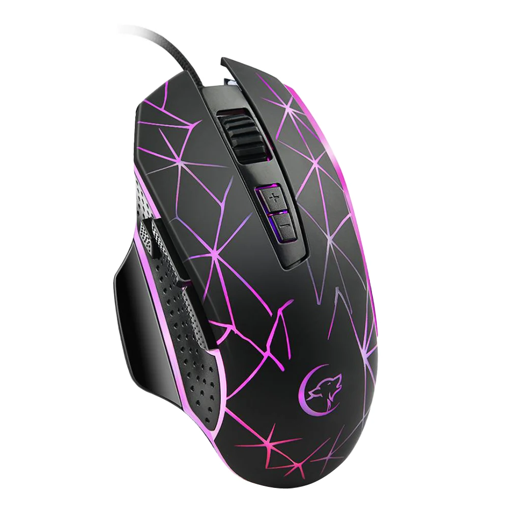 Игровая мышь 3200DPI RGB светильник 9 кнопок эргономичная для ноутбука ПК