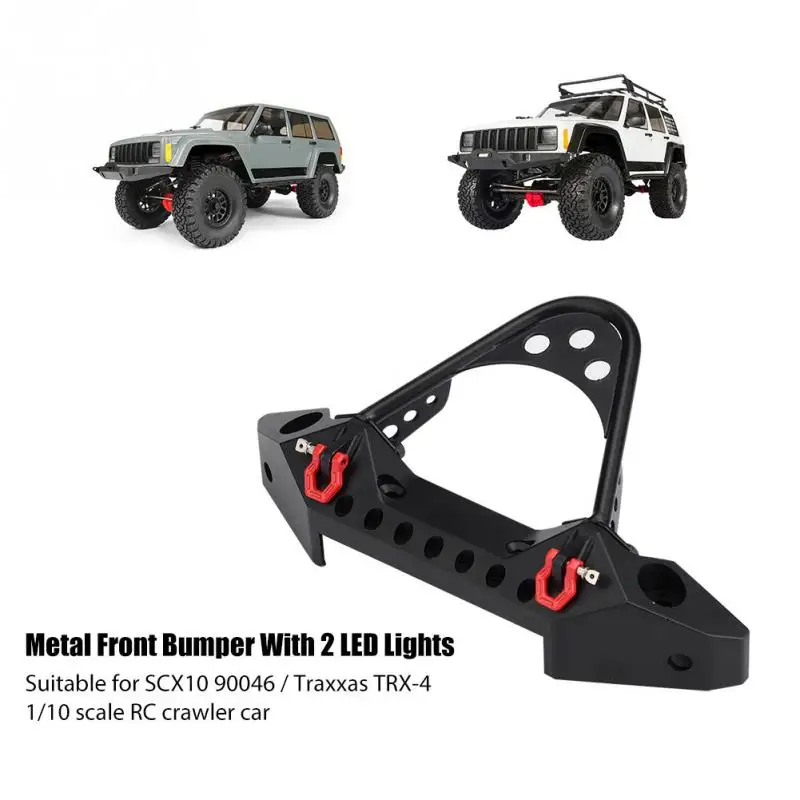 Металлический передний бампер с 2 светодиодными лампами для Traxxas 4 1/10 масштабе