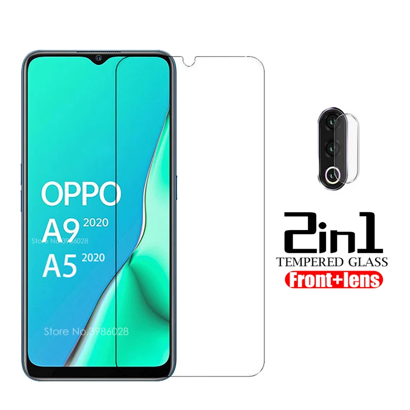 Закаленное стекло для объектива камеры 2 в 1 Защита экрана OPPO A9 2020 A5 opp o a9 a5 6 5 дюйма