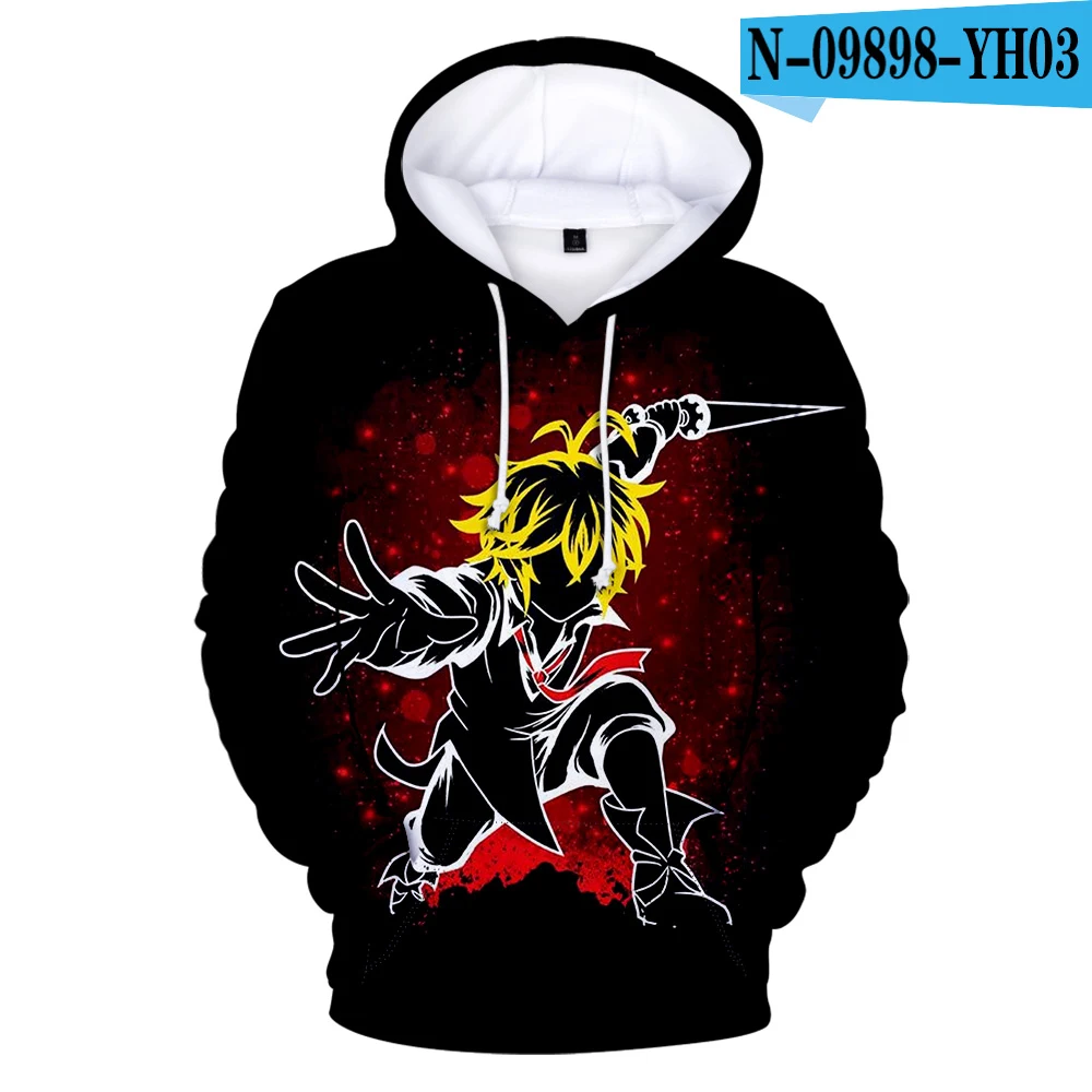 

Popular 3D Hoodies Men Tops Print Comic The Seven Deadly Sins Sweatshirts Women Hip Hop Children Hooded Hot boys girls Hoodie