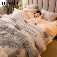 tongdi warm soft children cashmere raschel blanket thicken elegant fleece double layer decor for cover sofa bed bedspread winter