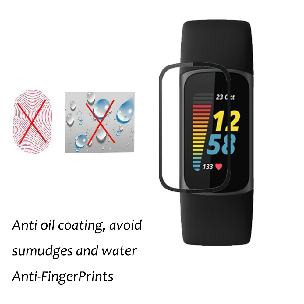 2 шт. 3D Лидер продаж гибкая полноэкранная пленка для часов Fitbit Charge 5 Charge5 PMMA