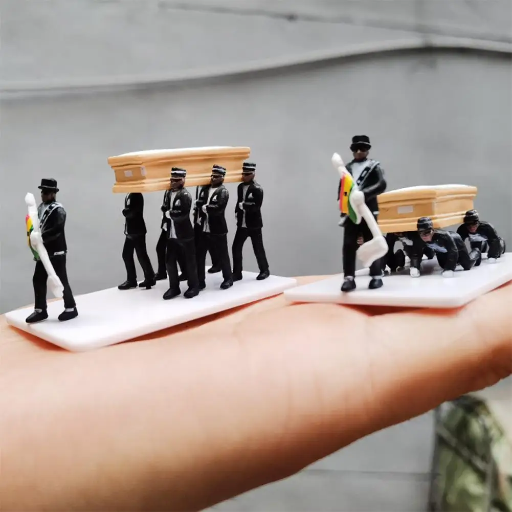 Cosplay Ghana Dancing Pallbearers Coffin Dance Figure Action Funeral Team Display Funny Accessories Garage Kit Toys | Игрушки и хобби