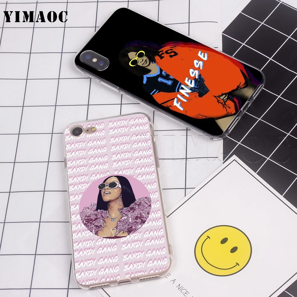 YIMAOC Cardi B Soft Silicone Case for iPhone 11 Pro XS Max XR X 8 7 6 6S Plus 5 5s se | Мобильные телефоны и аксессуары