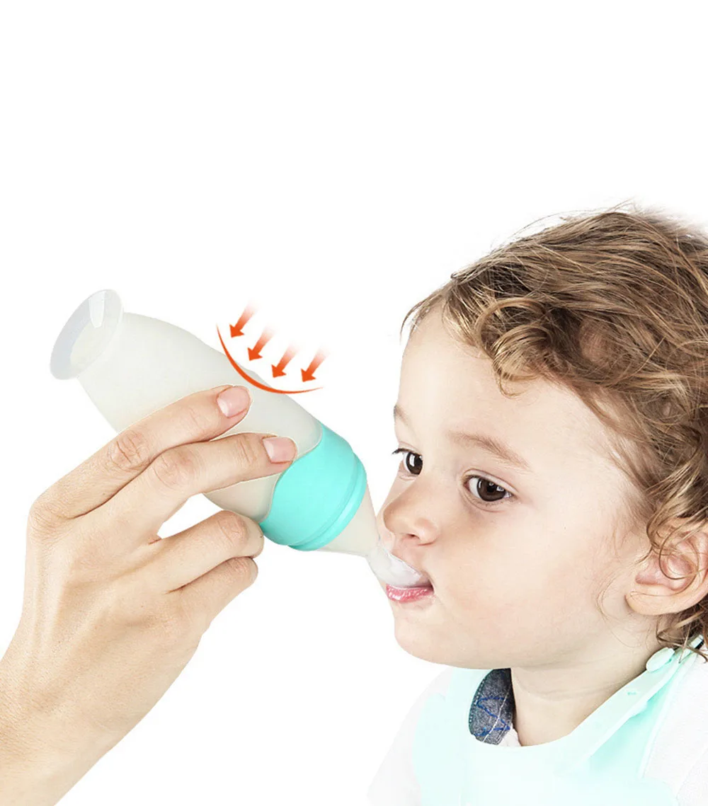 Ложка для кормления ребенка с силиконовой бутылкой детская посуда talher infantil cubiertos infantil детские столовые приборы sztu ce dla dzieci