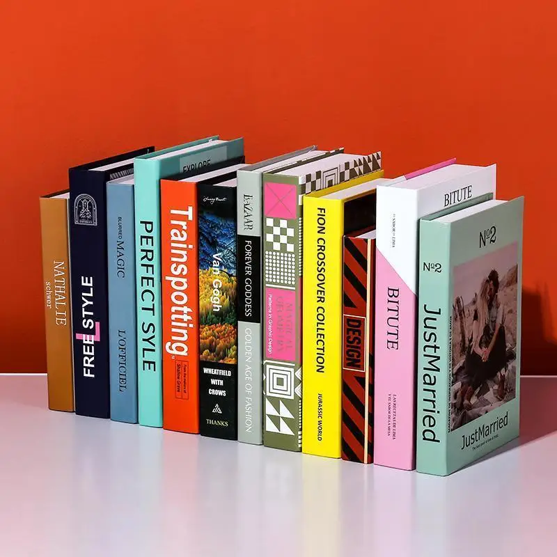 

6 8 Books Scandinavian Style Fake Book Simple Simulation Book Decorative Ornaments Props Book Model Creative Decorative Book