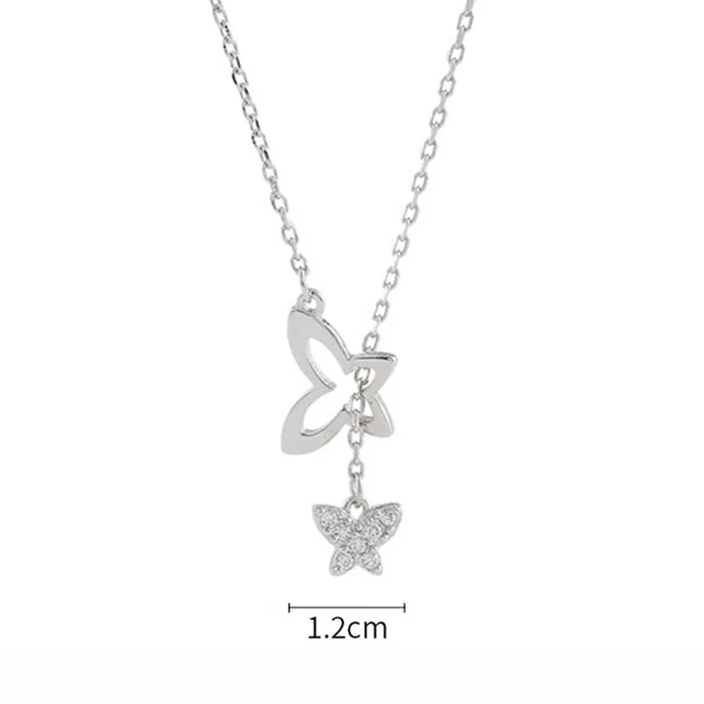 

Tassel Butterfly Necklace Flashing Diamond Female Women Hollow Clavicle Chain Simple Temperament Fashion Jewelry Gift Necklaces