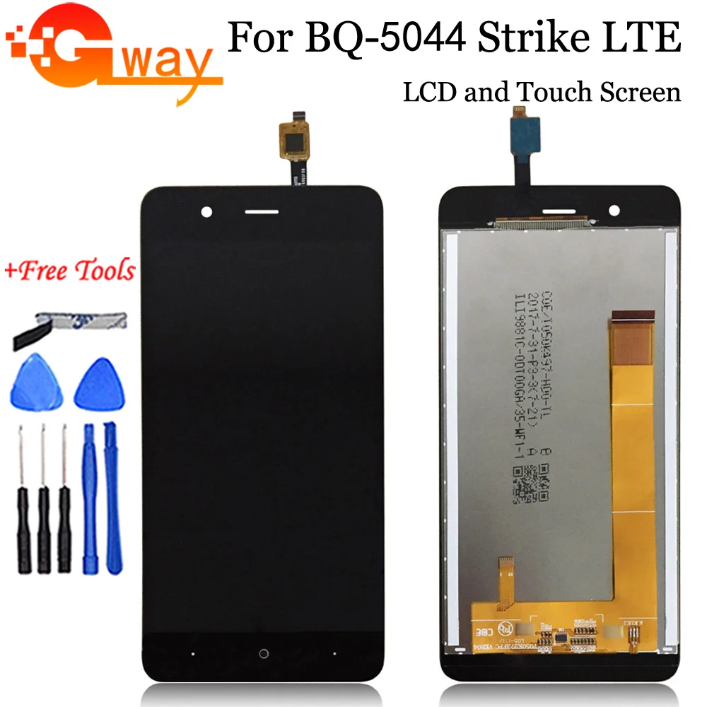 

5.0" For BQ Mobile BQ-5044 BQS-5044 BQ 5044 BQS 5044 Strike LTE LCD Display+Touch Screen Digitizer Assembly Spair Part+Tools