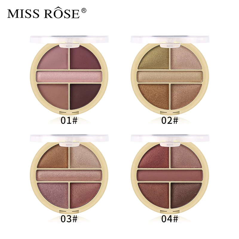 MISS ROSE Новинка 5 цветов Тени для век жемчужная фотосессия водостойкие мерцающие