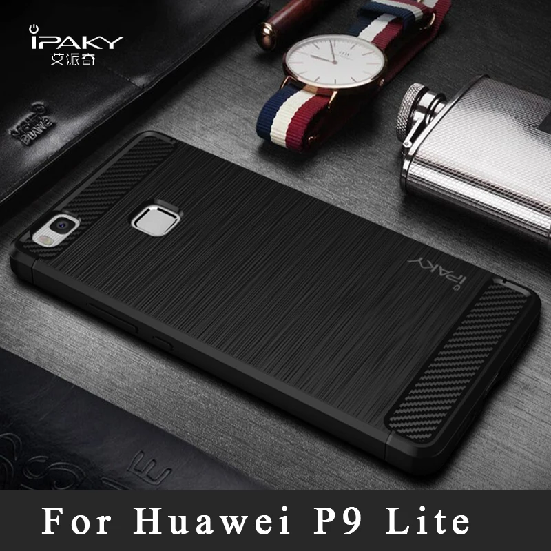 P9 case ipaky Brand Brushed TPU For huawei p9 lite P 9 Silm silicone Back Cover cover Lite Phone cases |