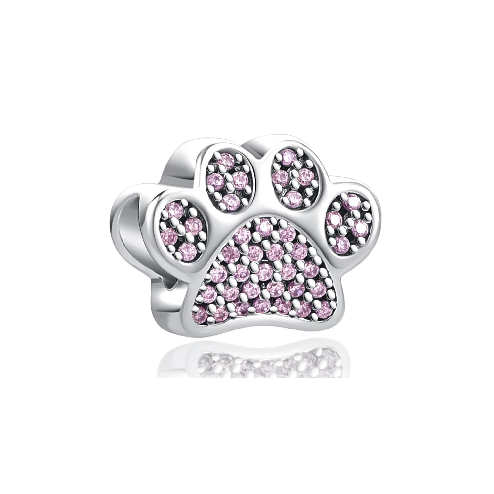 Женский браслет с бусинами в виде единорога из серебра 925 пробы |