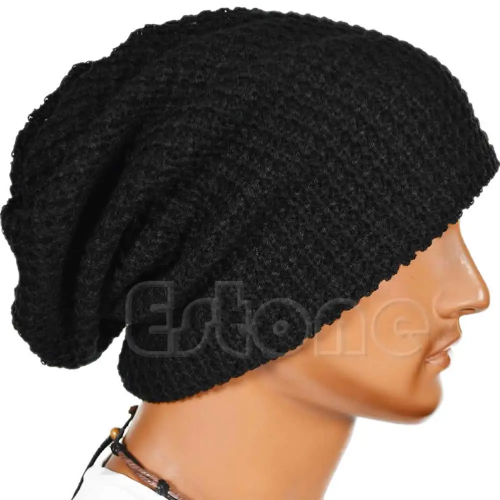 

Unisex Women Men Knit Baggy Beanie Beret Winter Warm Oversized Ski Cap Hat