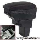 Подлокотник для автомобиля Hyundai SOLARIS 2013, 2014, 2015, 2016, Модернизированный подлокотник коробка для хранения деталей, аксессуары для интерьера автомобиля светодиодный Одом USB