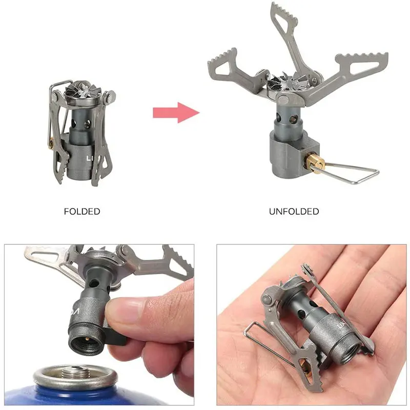 Портативные титановые мини-плиты газовая плита для кемпинга на открытом воздухе