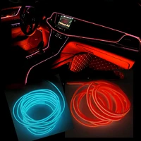 1m3m5m car interior lighting 5v led strip decoration garland wire rope tube line flexible neon light with cigarette drive