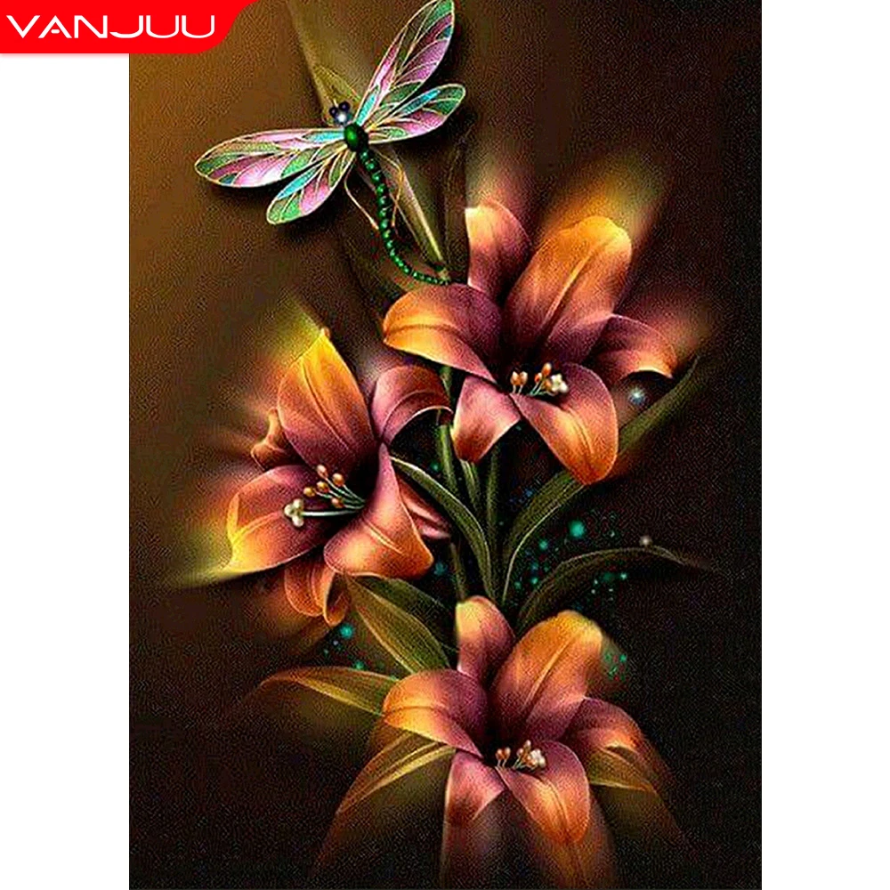 

Diamond Painting Flowers Plant Leaf Diamond Mosaic Embroidery Cross Stitch Kits DIY Picture Painting Of Rhinestone 5D Decor